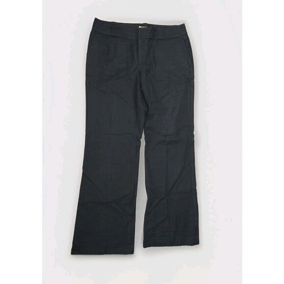 Banana Republic Pants Womens 8 Black Martin Fit Chino Trouser Boot Flare Stretch - Picture 1 of 10